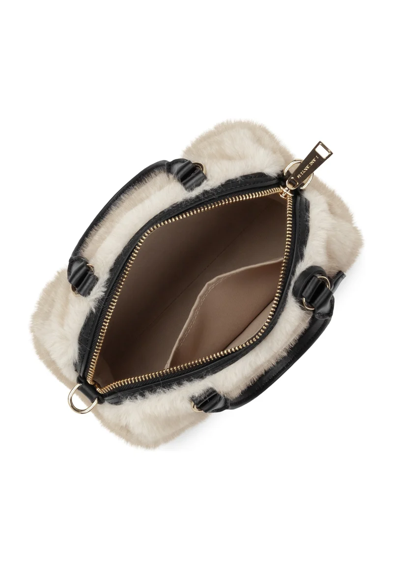 Lancaster Sac polochon Zippé S Moumoute Ecru - Noir