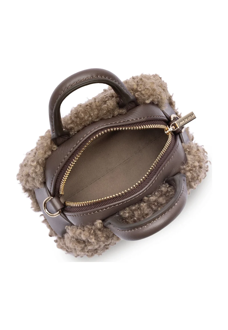Lancaster Nano Sac à main Zippé Moumoute Marron