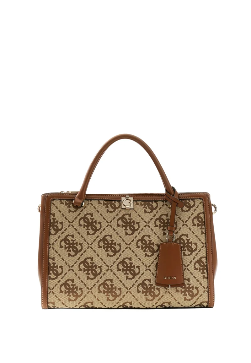 Guess Sac à Main Audrey Monogramme Latte Logo