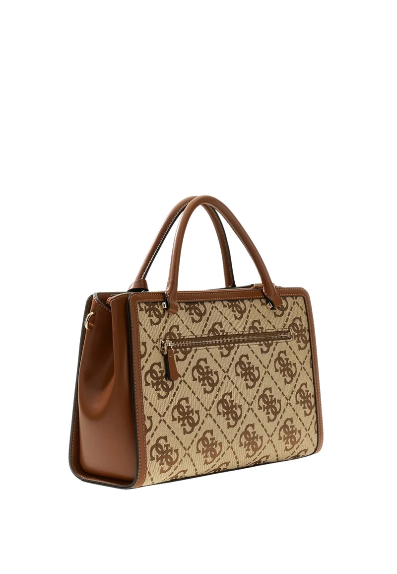 Guess Sac à Main Audrey Monogramme Latte Logo