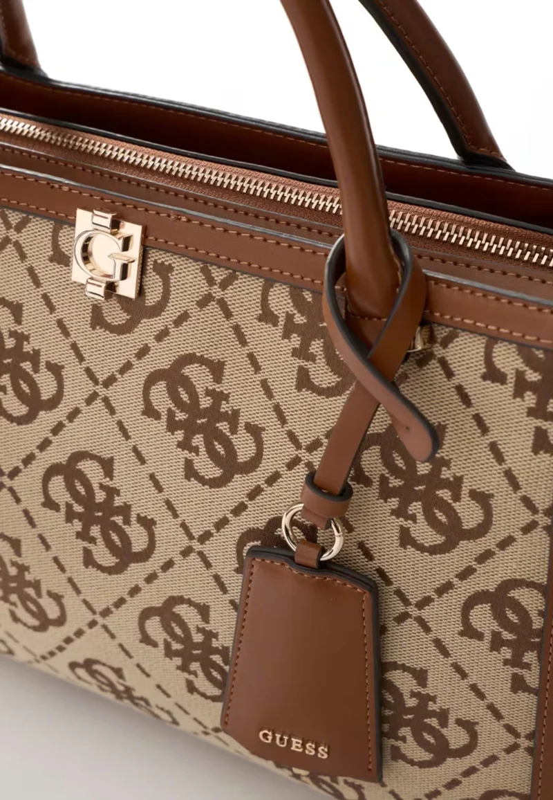 Guess Sac à Main Audrey Monogramme Latte Logo
