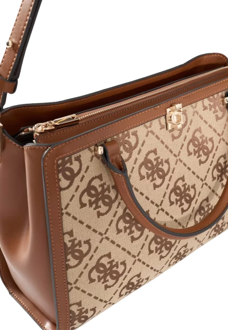 Guess Sac à Main Audrey Monogramme Latte Logo