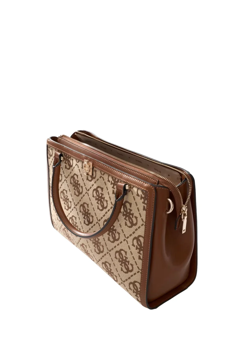 Guess Sac à Main Audrey Monogramme Latte Logo