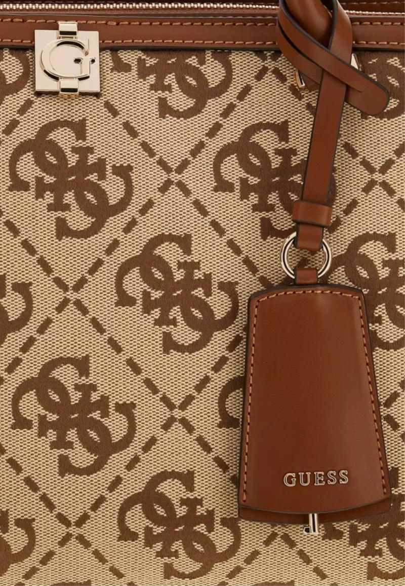 Guess Sac à Main Audrey Monogramme Latte Logo