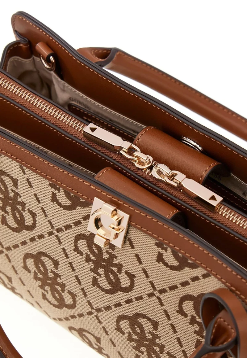 Guess Sac à Main Audrey Petit Monogramme Latte Logo