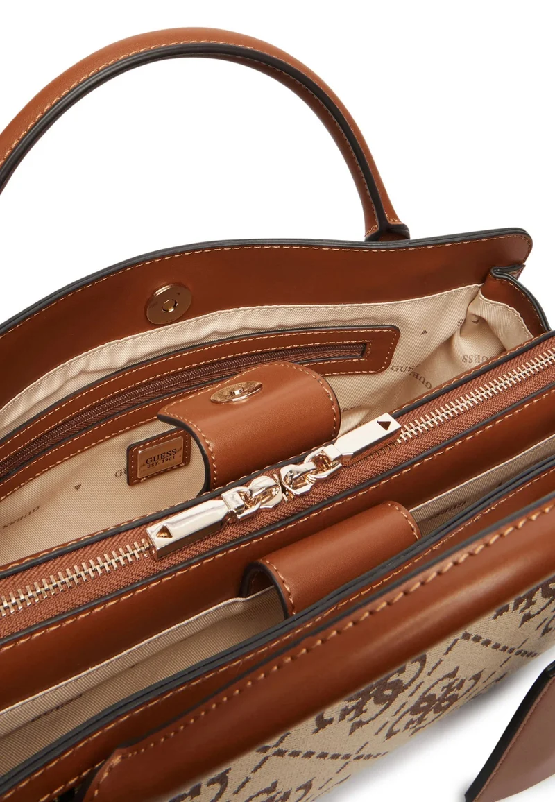 Guess Sac à Main Audrey Petit Monogramme Latte Logo