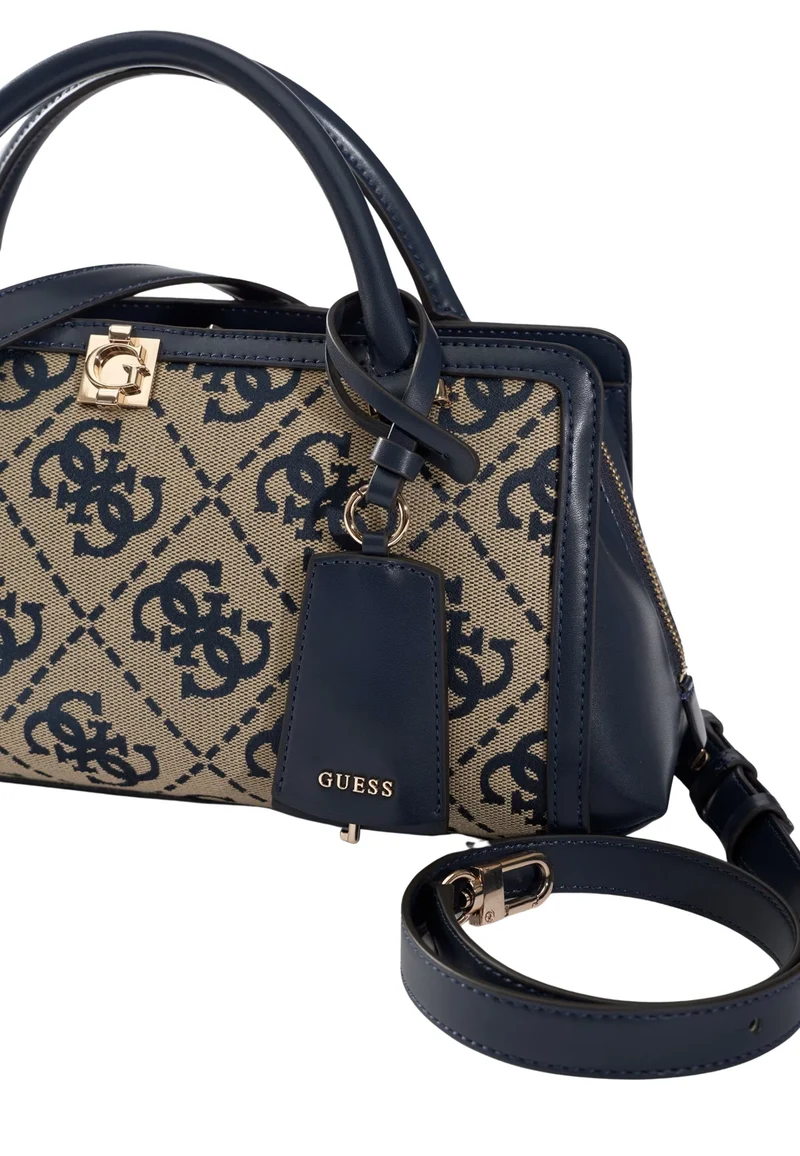 Guess Sac à Main Audrey Petit Monogramme Navy Logo