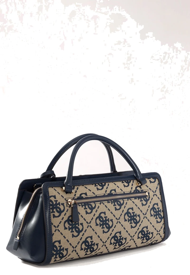 Guess Sac à Main Audrey Petit Monogramme Navy Logo