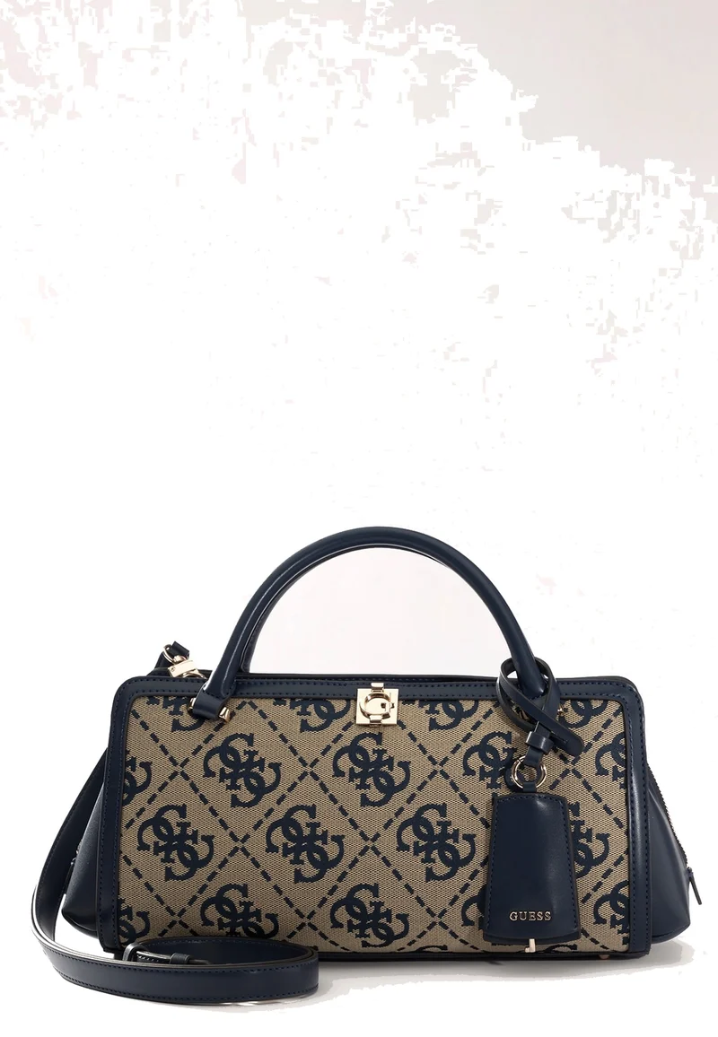 Guess Sac à Main Audrey Petit Monogramme Navy Logo