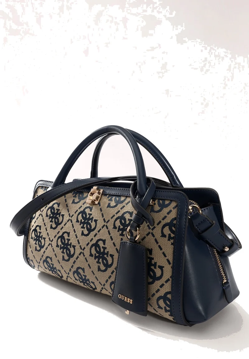 Guess Sac à Main Audrey Petit Monogramme Navy Logo