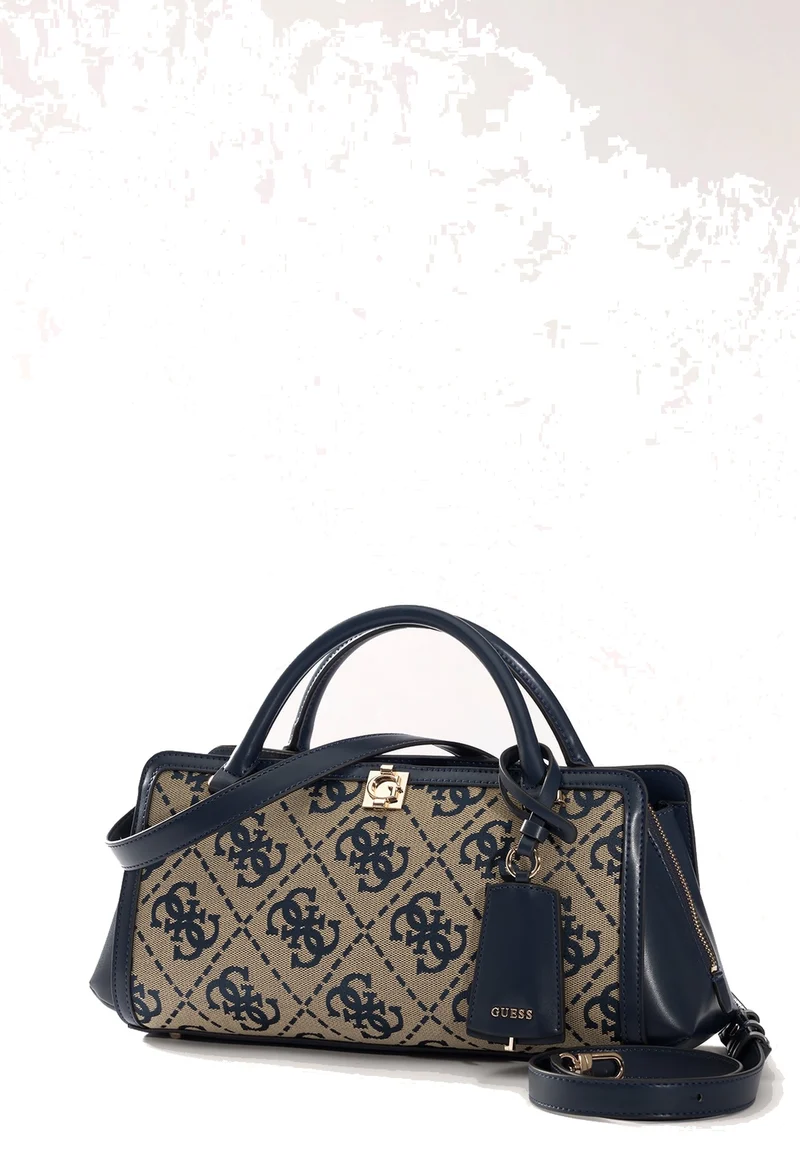 Guess Sac à Main Audrey Petit Monogramme Navy Logo
