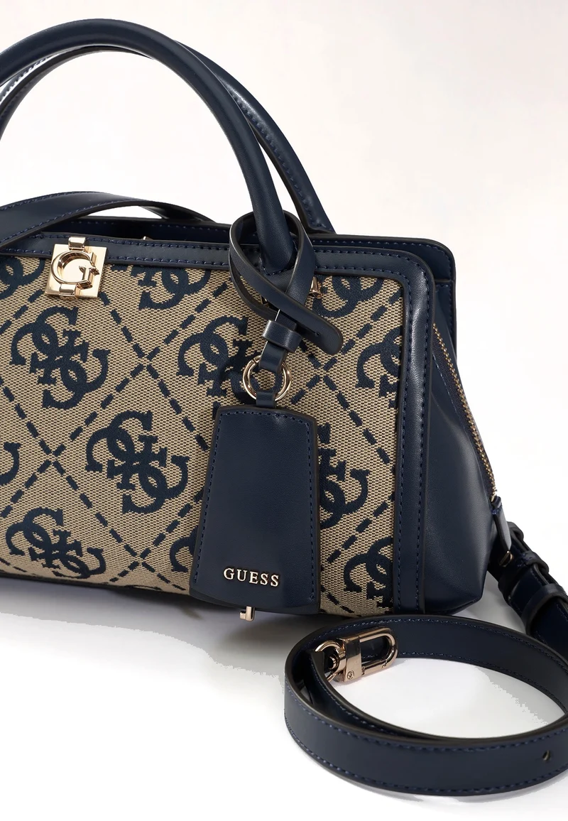Guess Sac à Main Audrey Petit Monogramme Navy Logo