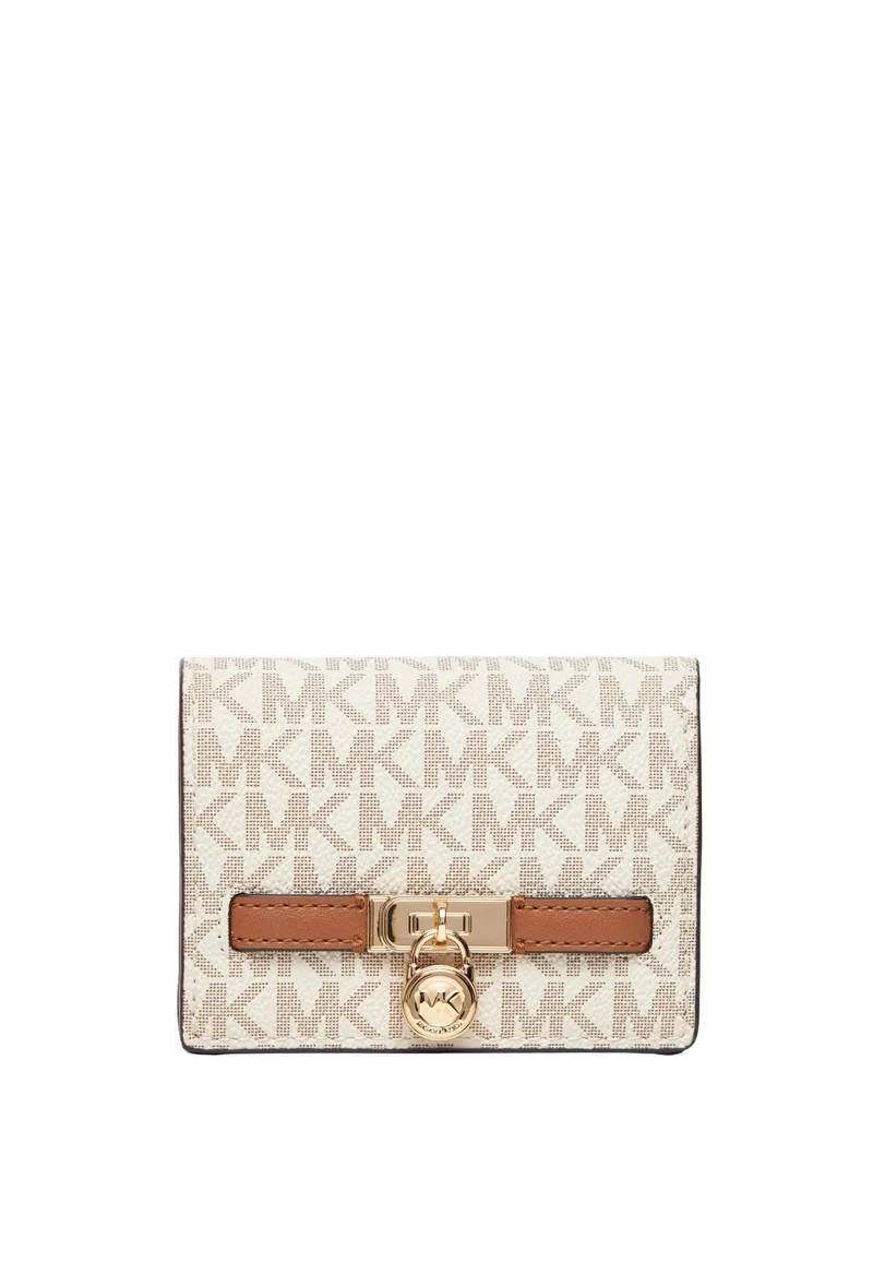 Michael Kors Petit portefeuille Hamilton Moderne Beige