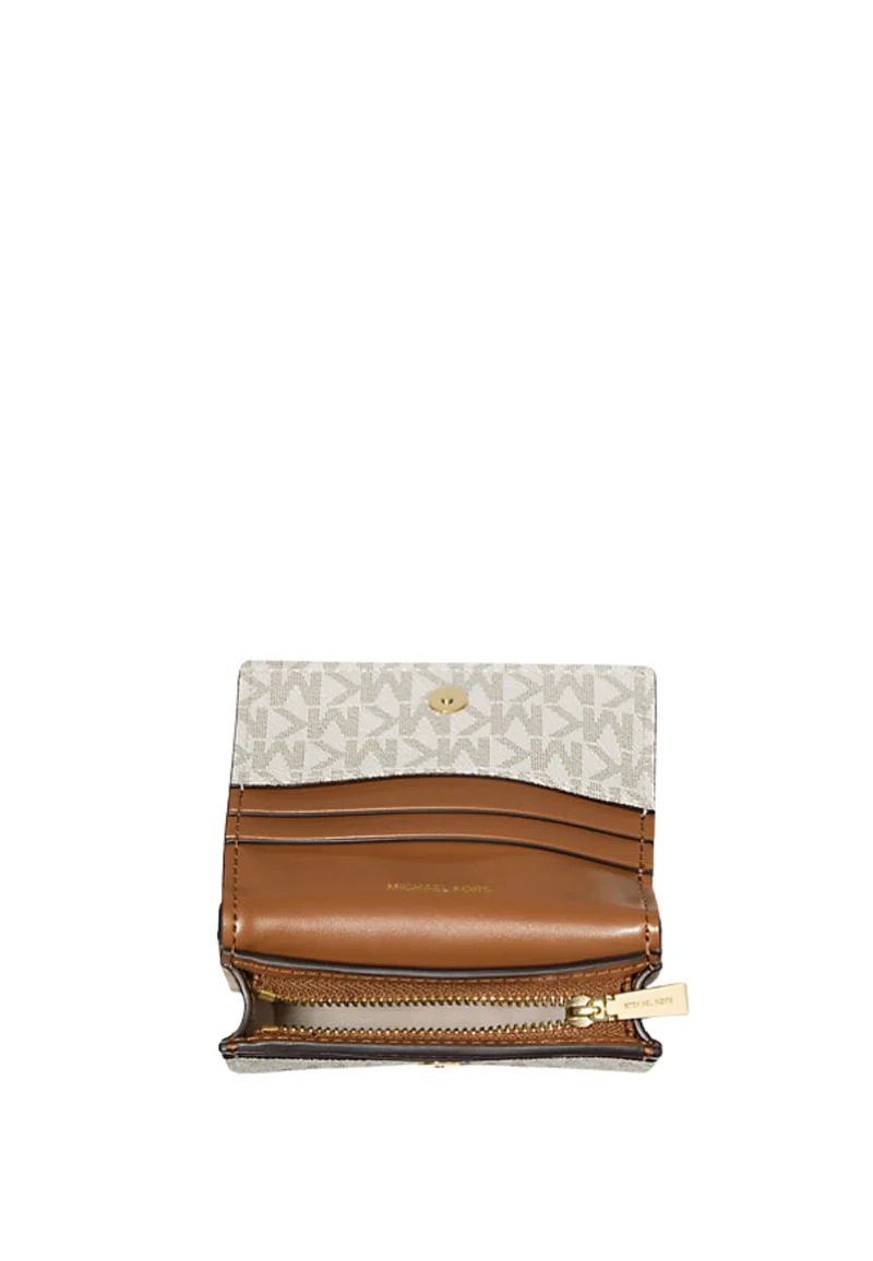 Michael Kors Petit portefeuille Hamilton Moderne Beige