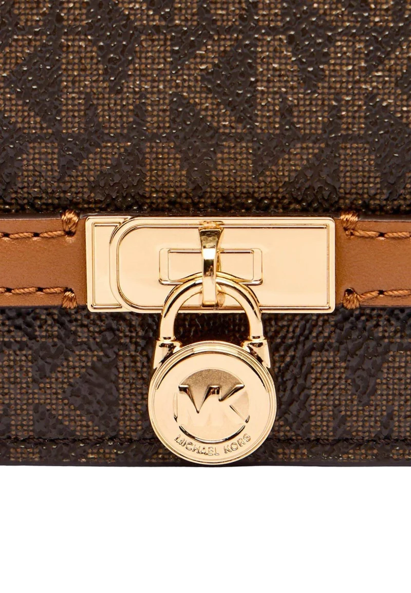 Michael Kors Petit portefeuille Hamilton Moderne Marron