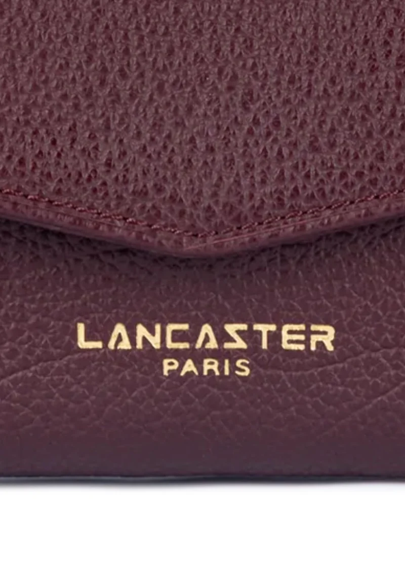 Lancaster Portefeuille A rabat avec pression Dune Cuir Bordeaux Foncé