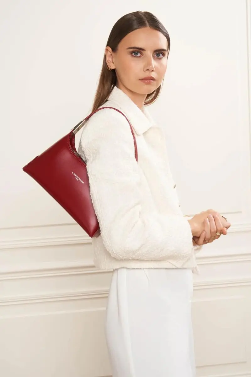 Lancaster Sac baguette Zippé Suave Ace Carmin