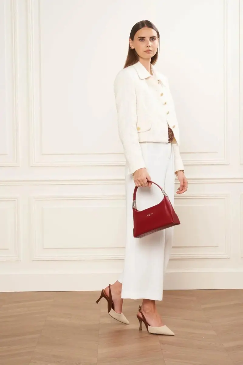 Lancaster Sac baguette Zippé Suave Ace Carmin