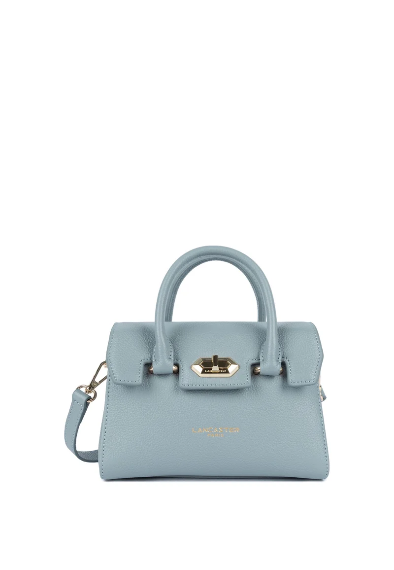 Lancaster Sac à main A rabat avec fermoir Mini Milano Cosmos Bleu gris