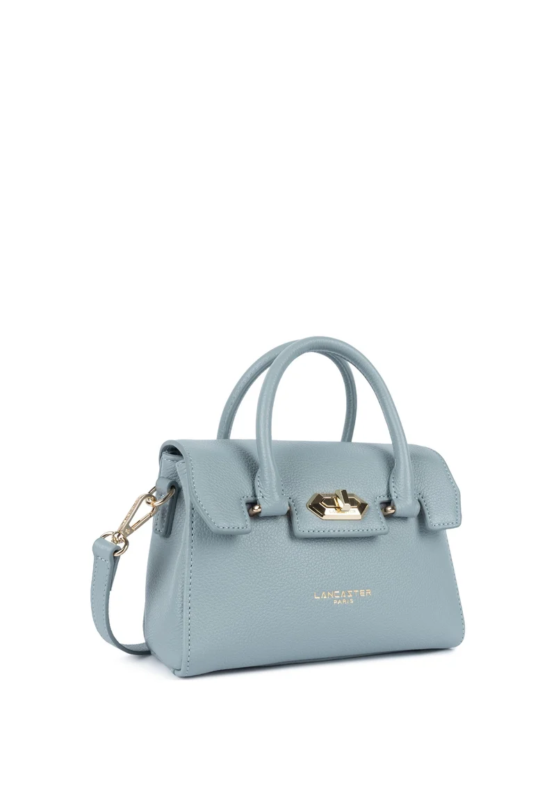 Lancaster Sac à main A rabat avec fermoir Mini Milano Cosmos Bleu gris