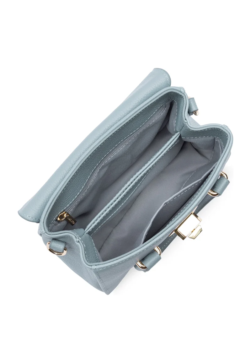 Lancaster Sac à main A rabat avec fermoir Mini Milano Cosmos Bleu gris