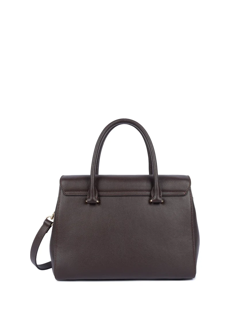 Lancaster Sac à main A rabat avec fermoir M Milano Cosmos Marron Foncé