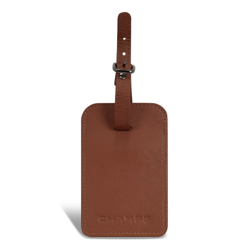 Onyx / Leather Luggage Tags