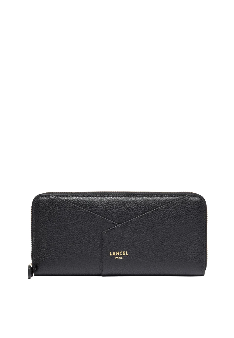 Lancel Enveloppe Portefeuille Long Zippé Cuir Noir
