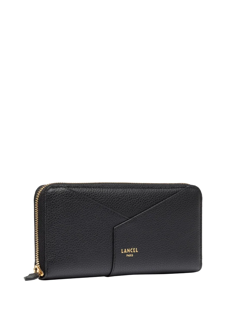 Lancel Enveloppe Portefeuille Long Zippé Cuir Noir