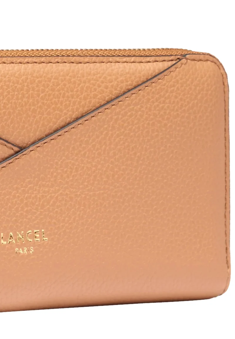 Lancel Enveloppe Portefeuille Long Zippé Cuir Camel