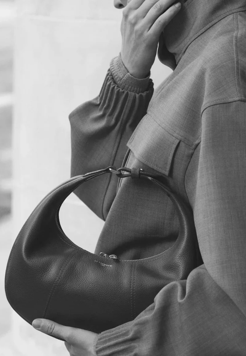 Le Tanneur Petit Sac hobo Juliette Gris Fossile