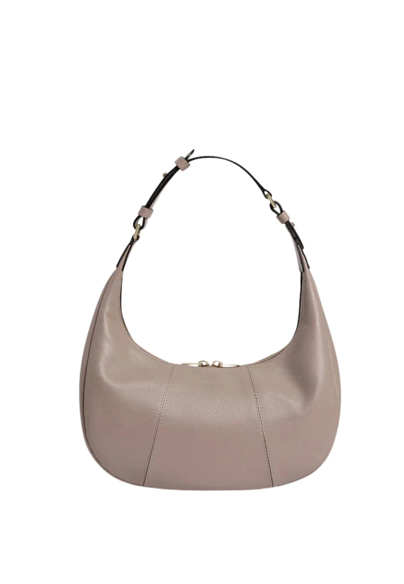 Le Tanneur Petit Sac hobo Juliette Gris Fossile