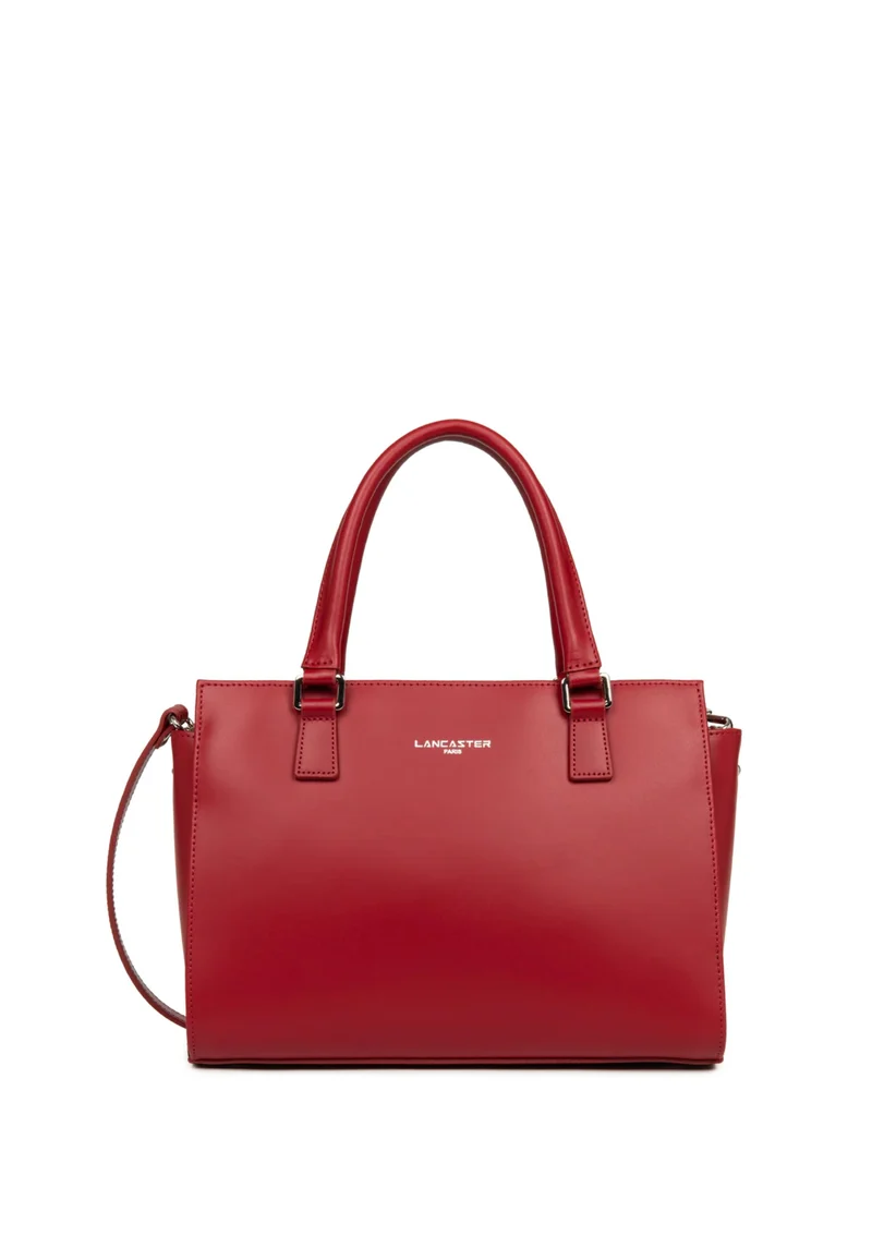 Lancaster Sac à main Zippée M Smooth Carmin