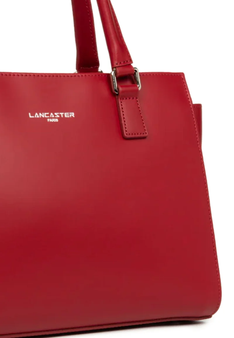 Lancaster Sac à main Zippée M Smooth Carmin