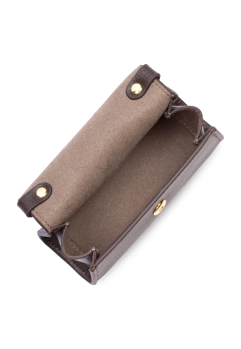 Lancaster Porte-monnaie A rabat avec pression Nano Sierra PM Marron Foncé