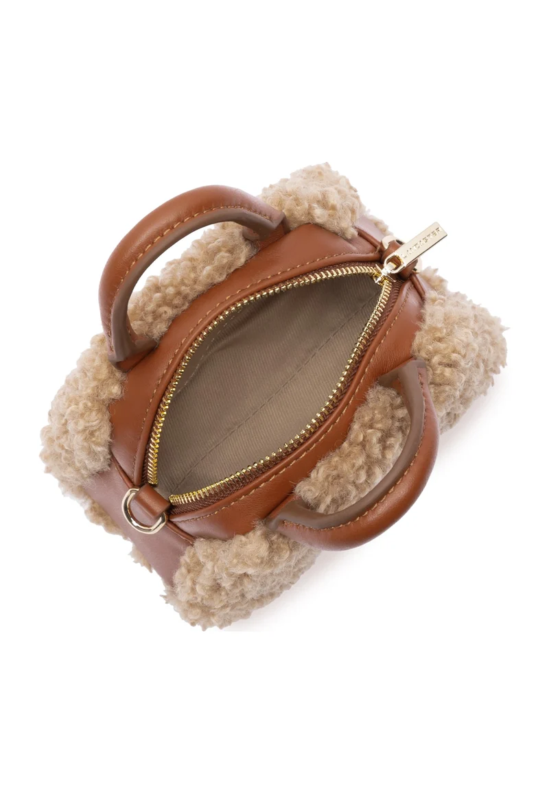 Lancaster Nano Sac à main Zippé Moumoute Cognac