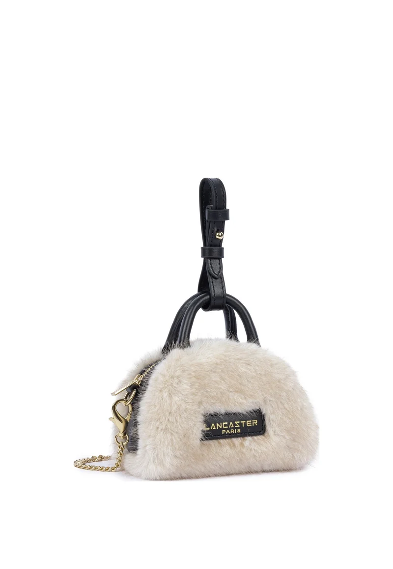 Lancaster Sac à main Zippé Nano Moumoute Ecru - Noir