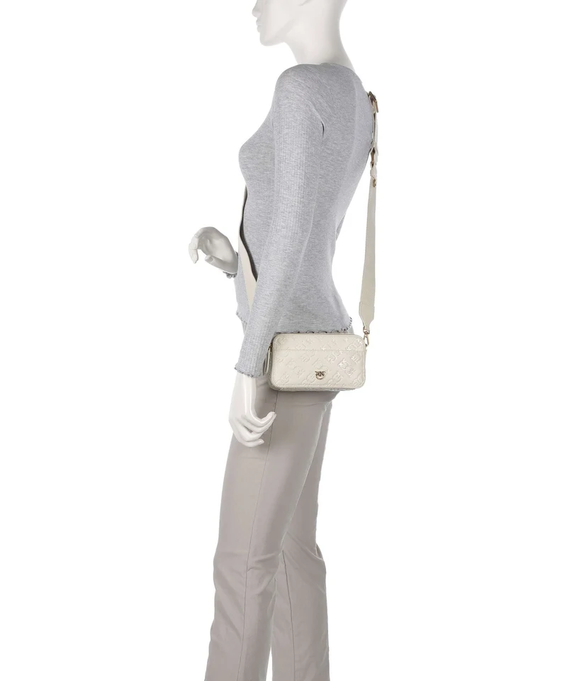 Pinko Mini Sac bandoulière bianco seta/antique gold