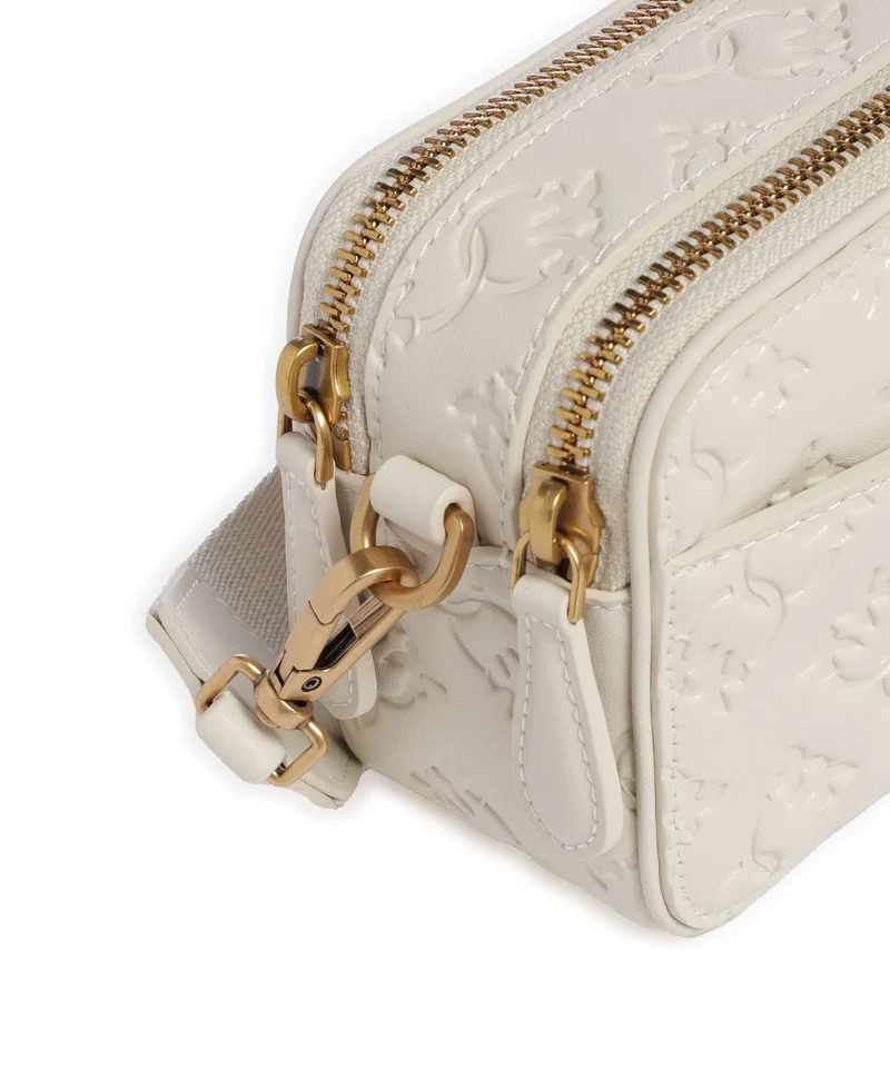 Pinko Mini Sac bandoulière bianco seta/antique gold