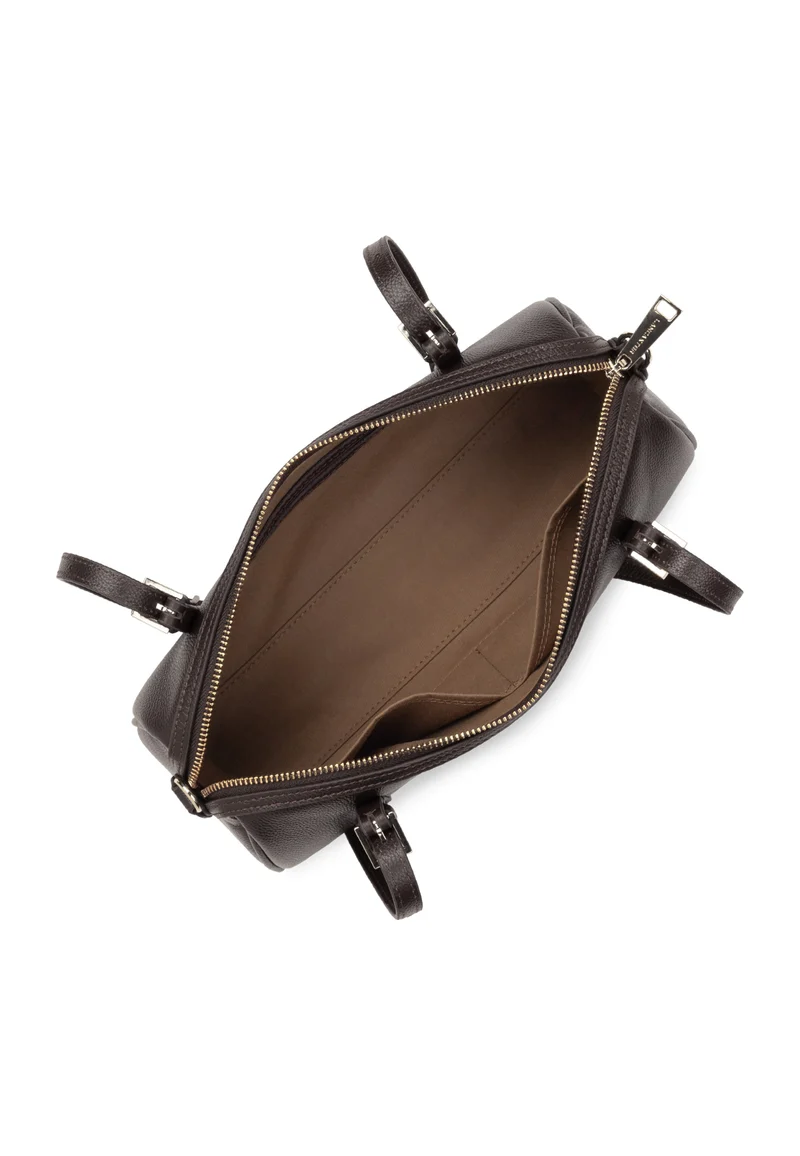 Lancaster Sac rectangle Zippé Milano Ana Marron Foncé