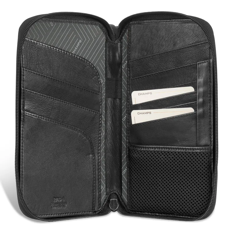 Onyx / Leather Multi Passport Case