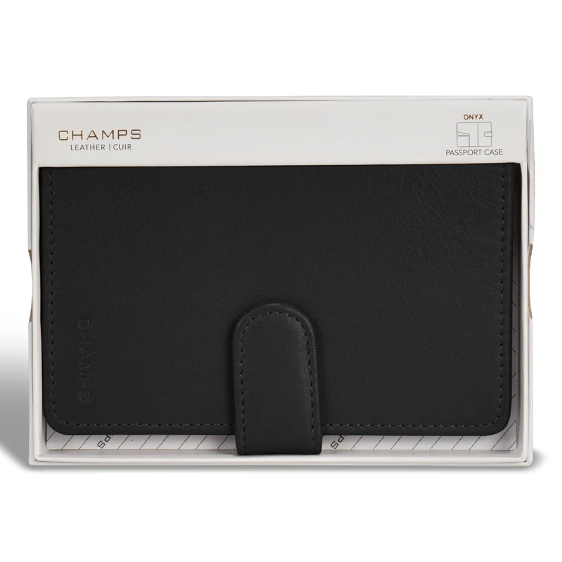 Onyx / Leather Passport Case
