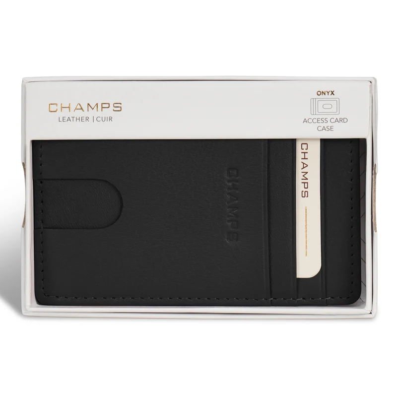 Onyx / Leather Access Card Case