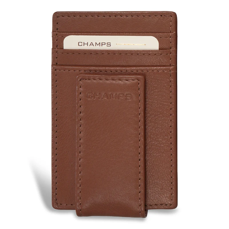 Onyx / Leather Mag Card Case