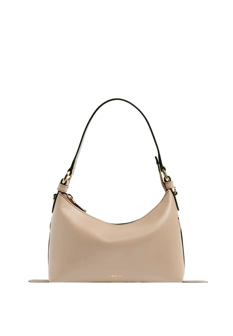 Lancel Origami Sac Baby Hobo Zippé Cuir Galet