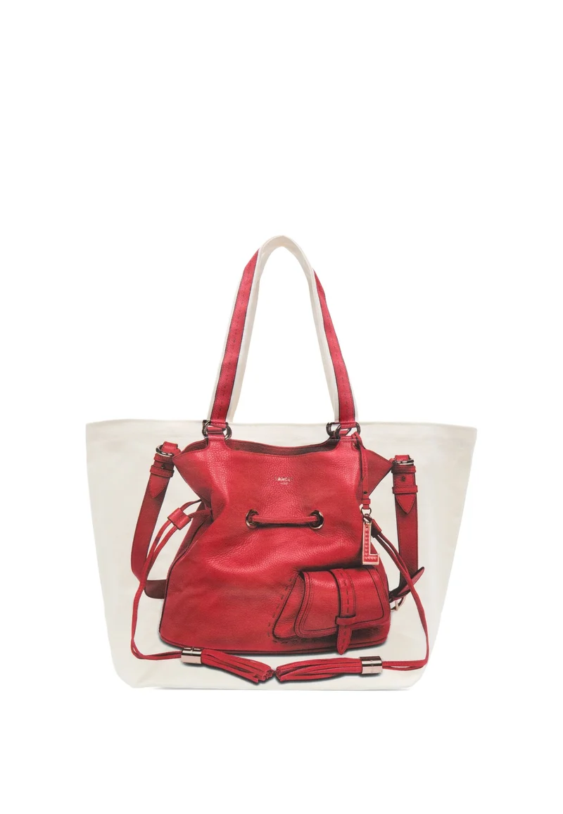 Lancel Capsule Grand Cabas Toile Naturel Beige