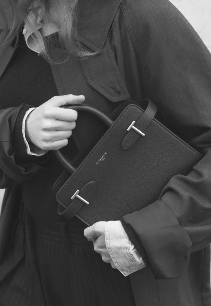 Le Tanneur Petit Sac à main Emilie Bleu Acier