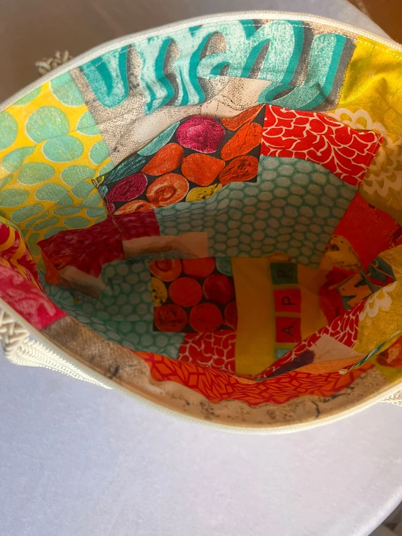 Sac à main blanc en coton