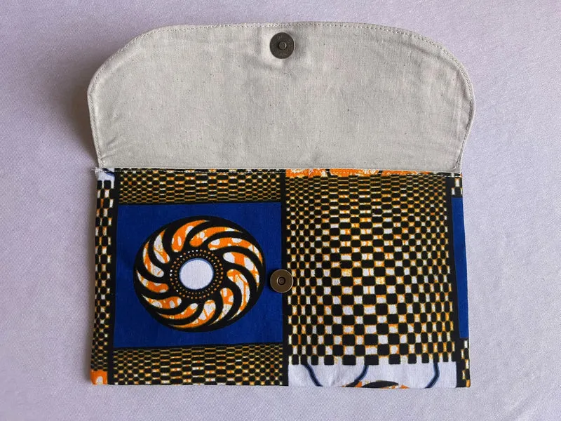 Pochette en tissu Wax