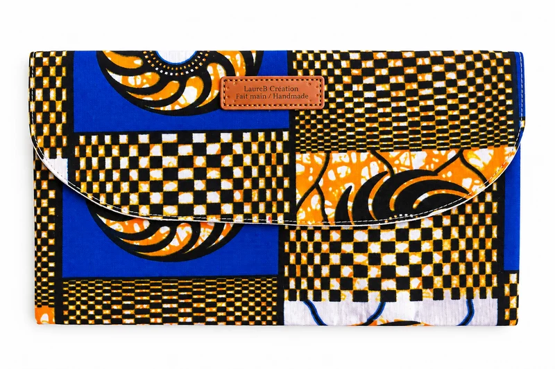 Pochette en tissu Wax